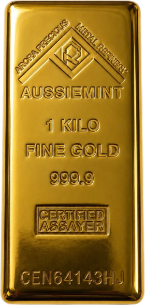 1 kg Aussiemint Gold Cast Bar 9999 Gold