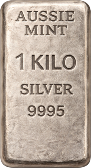 1 kg Aussiemint Silver Cast Bar 9995 Silver