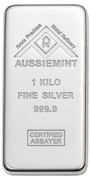 1 kg Aussiemint Silver Cast Bar 9995 Silver