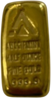 1 oz Aussiemint Gold Cast Bar 9999 Gold