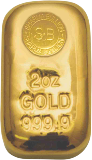 2 oz Aussiemint Gold Cast Bar 9999 Gold