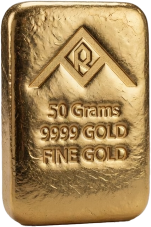 50 grams Aussiemint Gold Cast Bar 9999 Gold